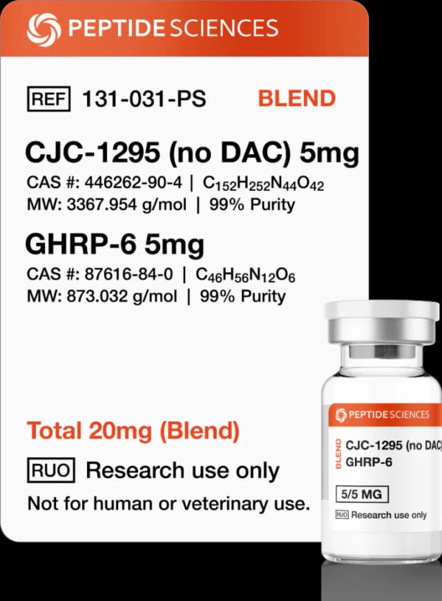 CJC-1295 (No DAC), GHRP-6 10mg (Blend)