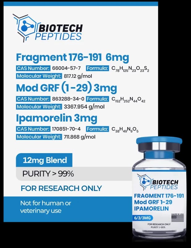 HGH Fragment 176-191 + CJC-1295 (no DAC) + Ipamorelin